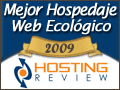 Mejor  hospedage web ecologico 2009