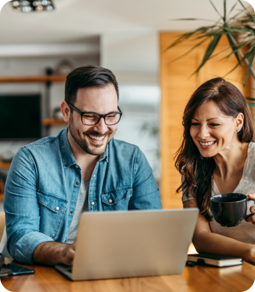 guy and girl at computer monitor