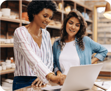 guy and girl at computer monitor