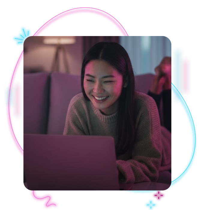 Mujer trabajando en una computadora portátil