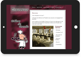 Delices du paradis Website Screenshot