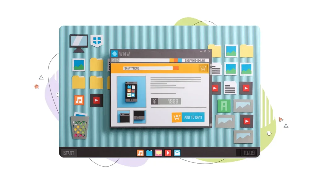 Colourful homepage design