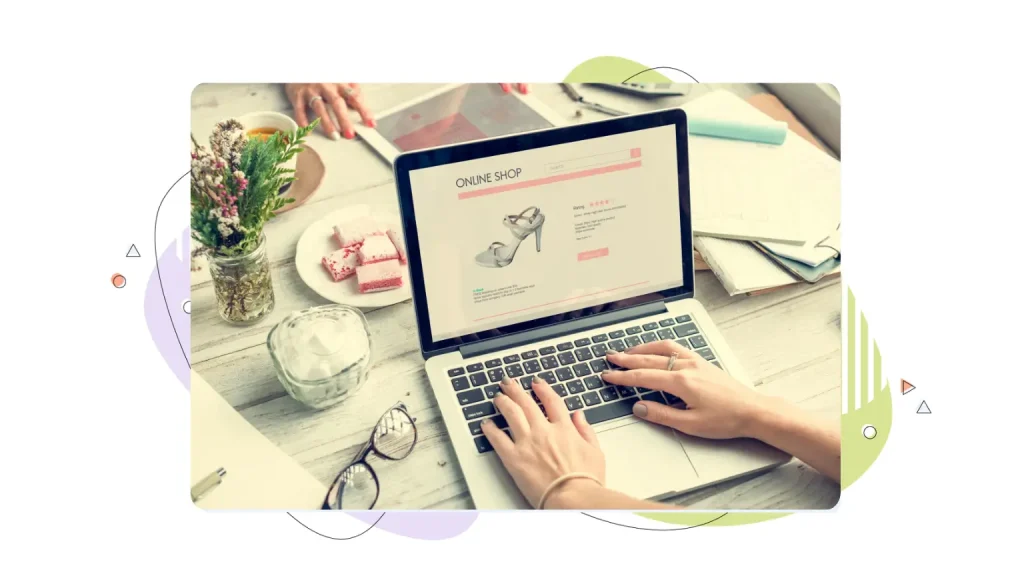 eCommerce website on a laptop