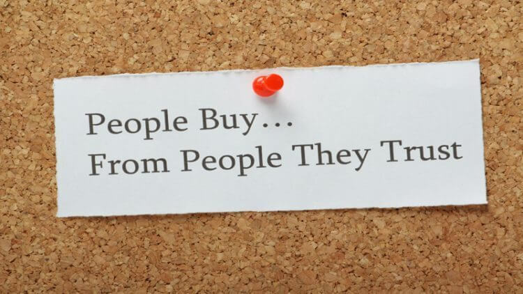 Establish trust with your customers to sell