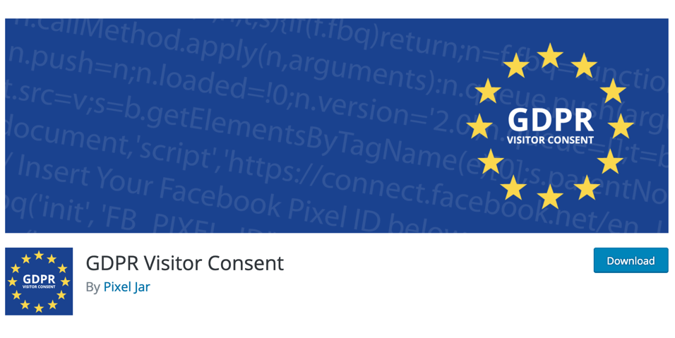 Pixel Jar created GDPR Visitor Consent to give site owners control over the scripts 