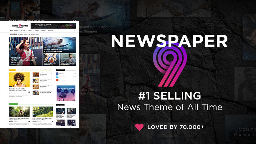 Newspaper theme is a perfect choice if you want to create a news site, or any kind of website. 