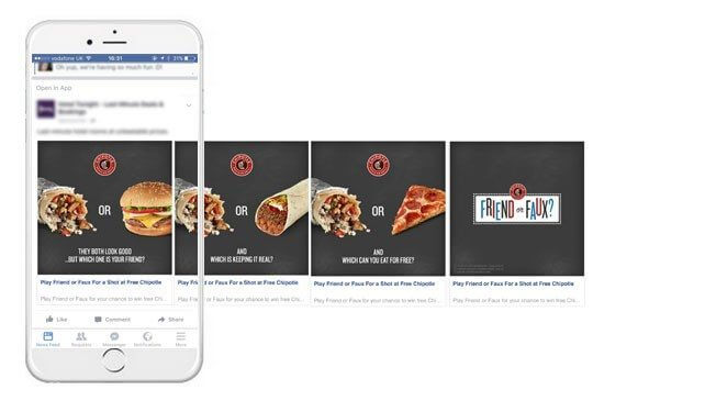 A creative facebook ads could be a carousel