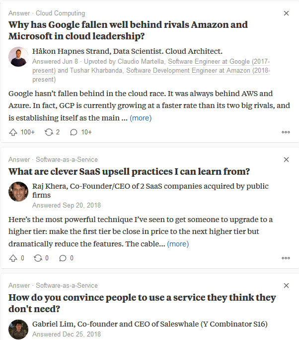 Quora is another great option to find the correct keywords