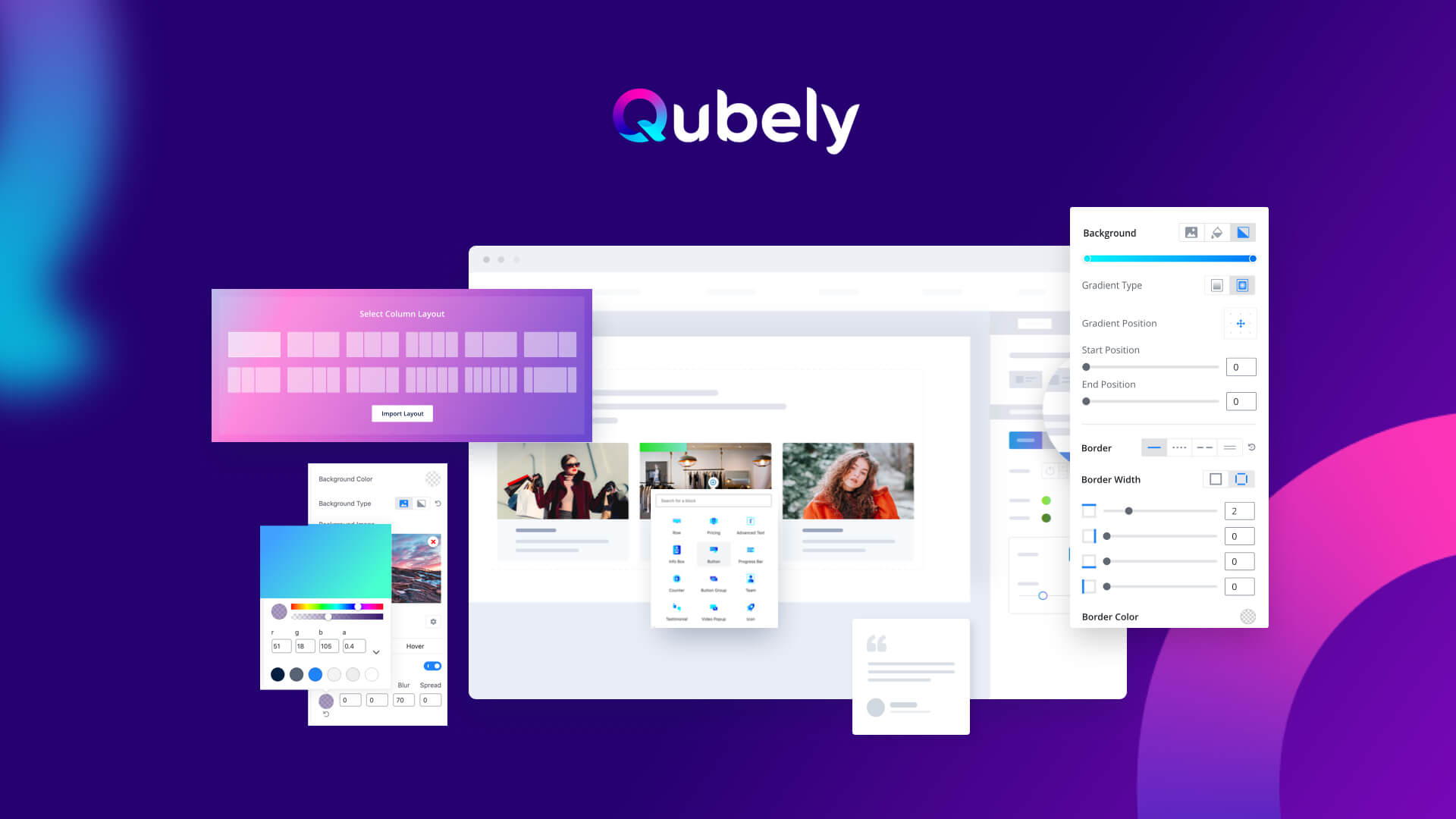 Qubely: Take Gutenberg to a new height with custom blocks and ready elements