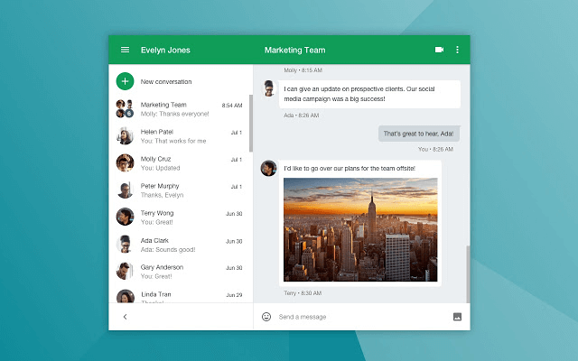 A great tool to communicate with your team is Hangouts