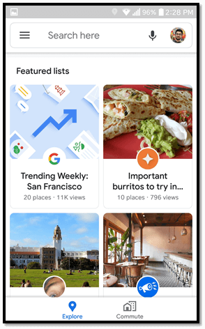 Google Maps primarily uses data from GMB listings in its discovery tools.