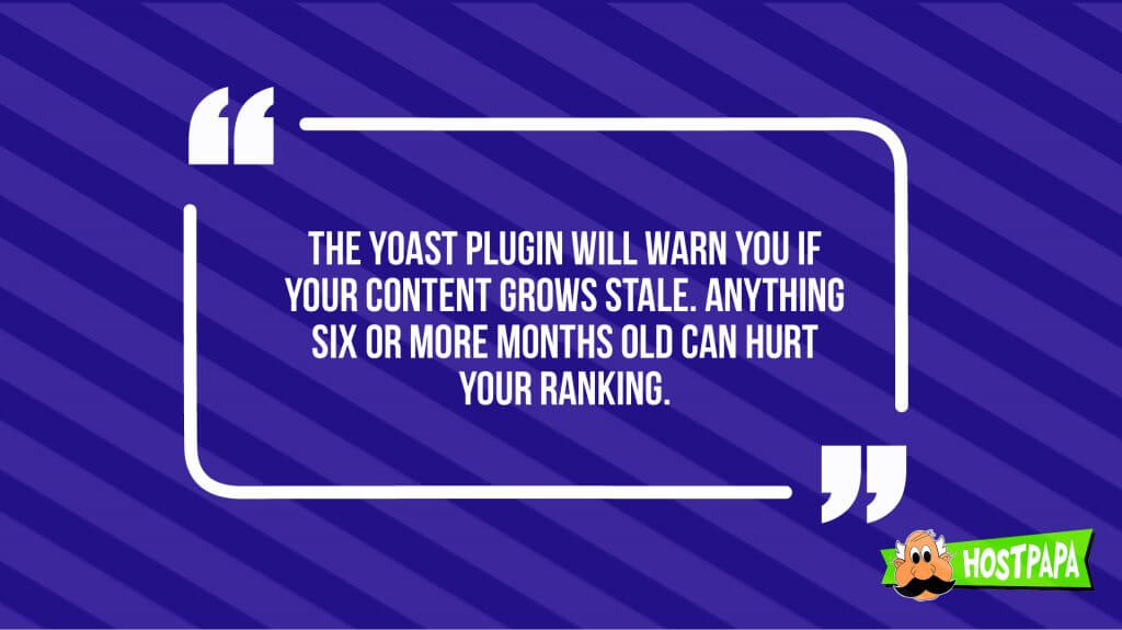 The yoast plugin will warn you if your content can help your SEO and hurt it
