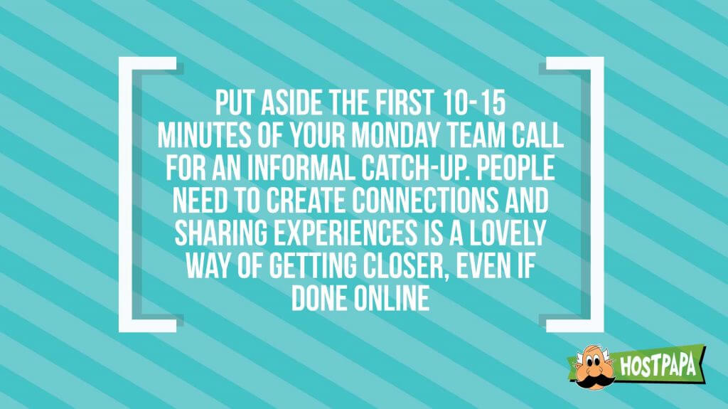 Put aside some minutes for a team call