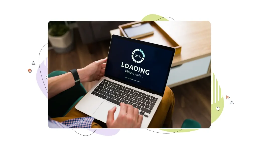 Website loading on a laptop