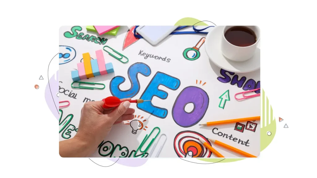 Colourful SEO chart