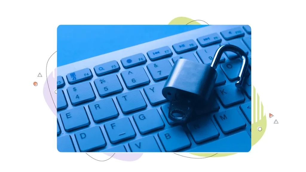 Padlock on a keyboard