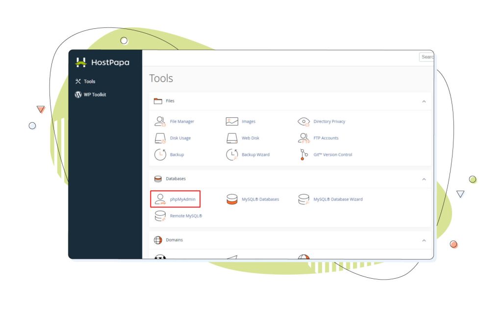 HostPapa cPanel screen