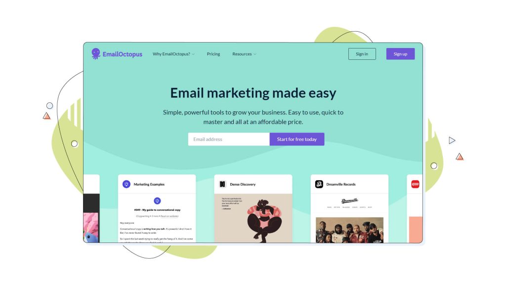 EmailOctopus website