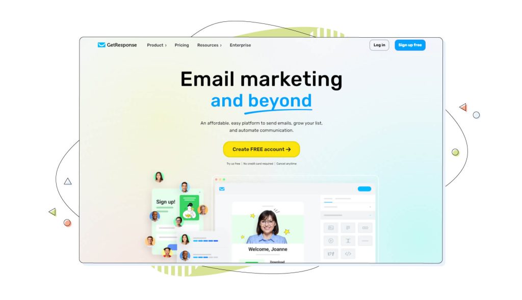 GetResponse email marketing website