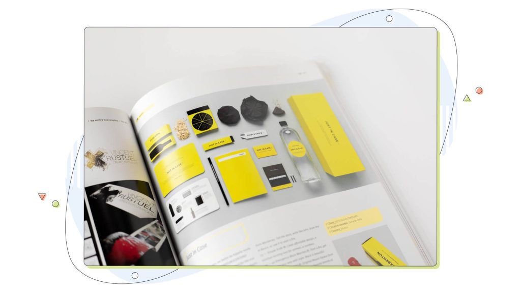 Yellow and white brand identity kit