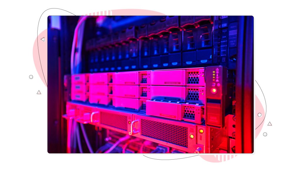 Web hosting platform web server in a rack mount