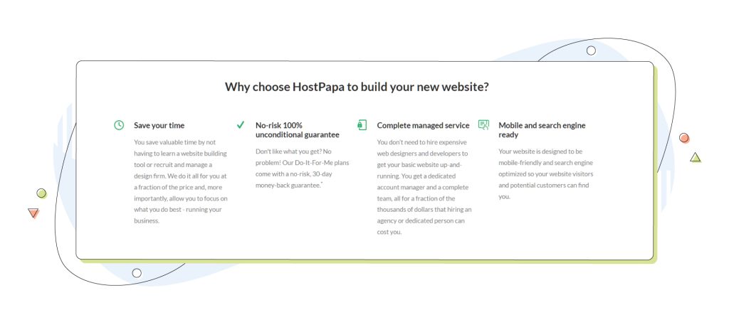 HostPapa DIFM plan benefits.