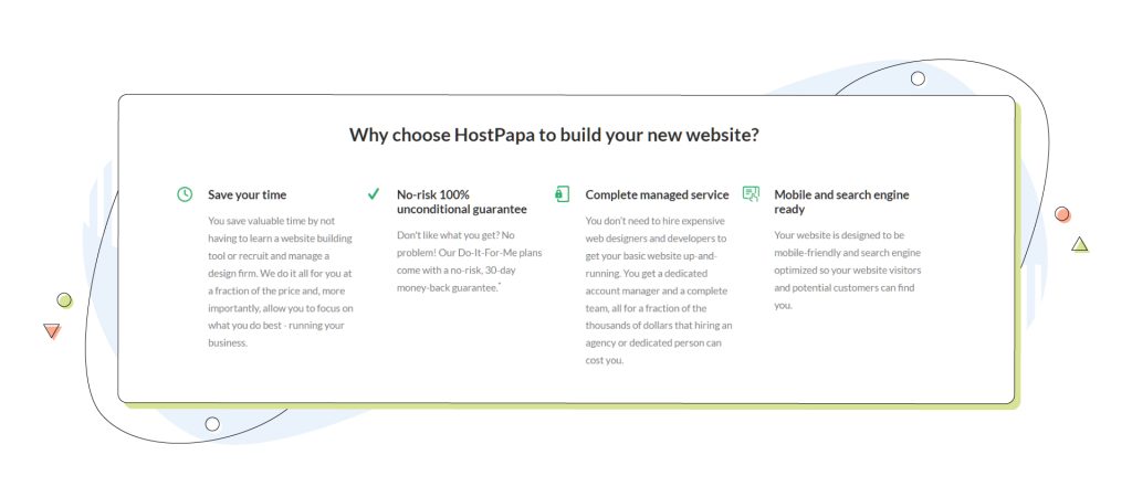 HostPapa DIFM plan benefits.