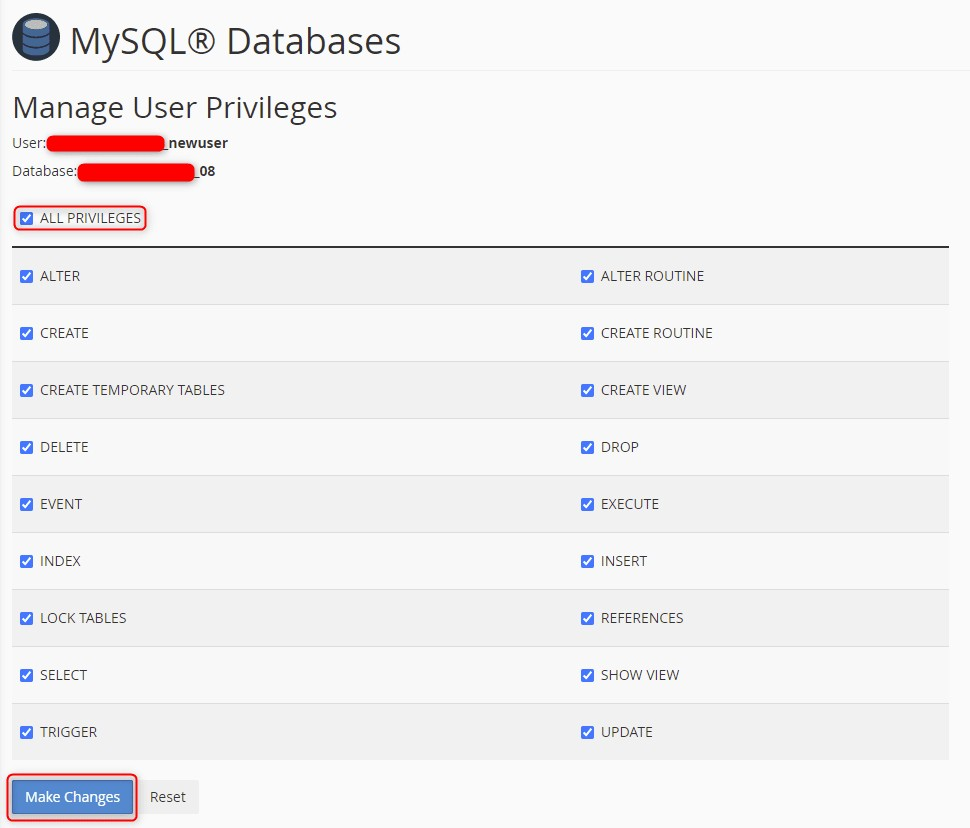 cpanel's ftp account creating a new user