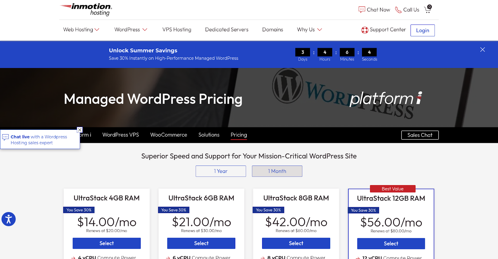 InMotion Hosting Pricing
