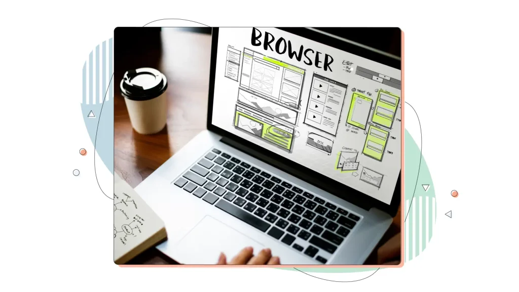 Browser loading on a laptop computer.