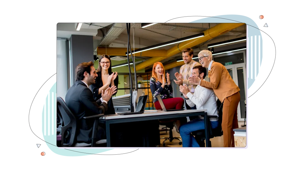 Business people working in the modern office.