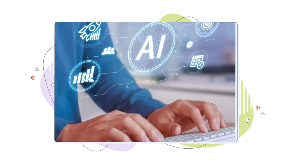Search engine optimization, digital marketing process and strategy with artificial intelligence.