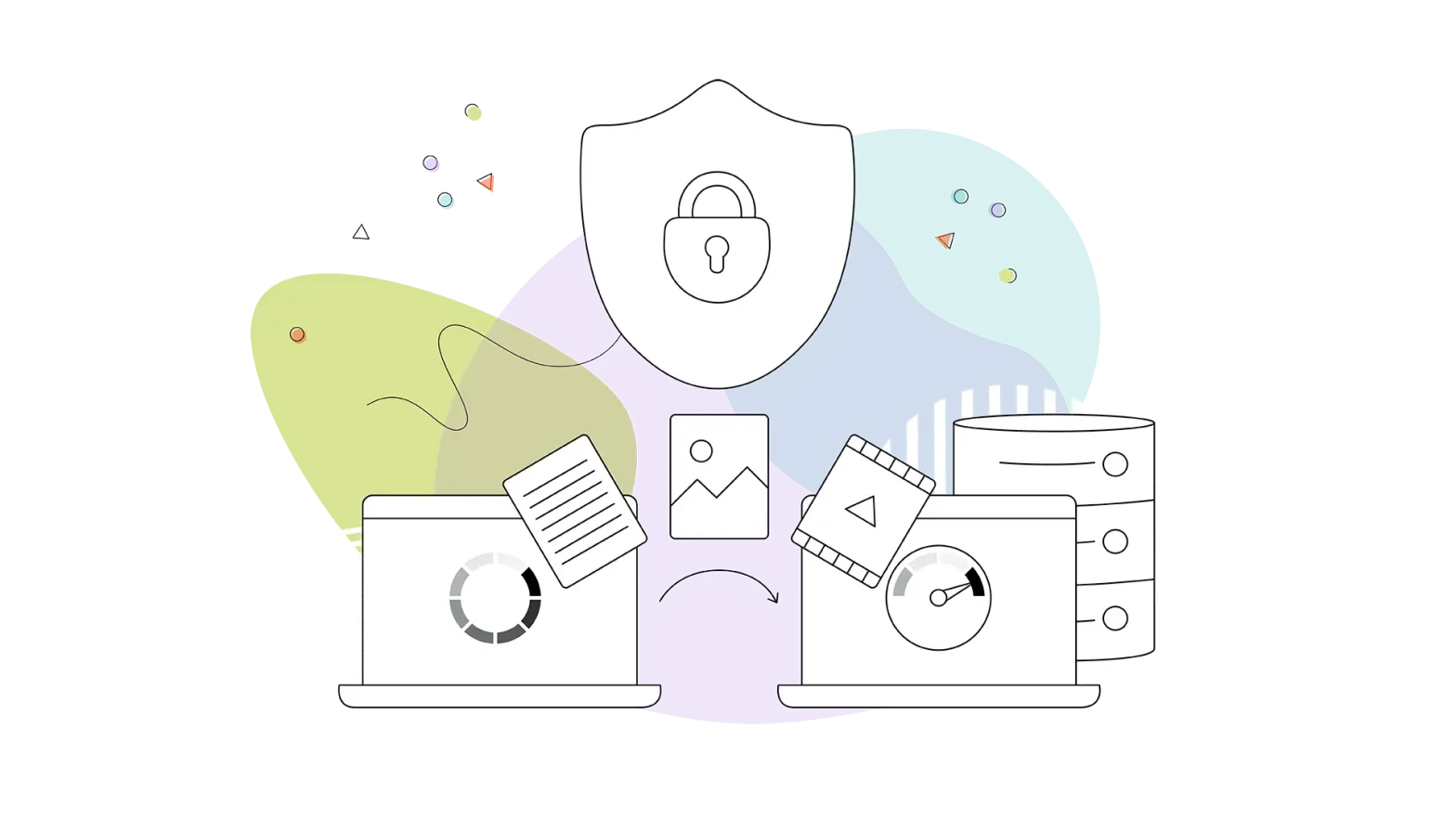 Graphics signifying how to secure your domain name against unauthorized transfers.
