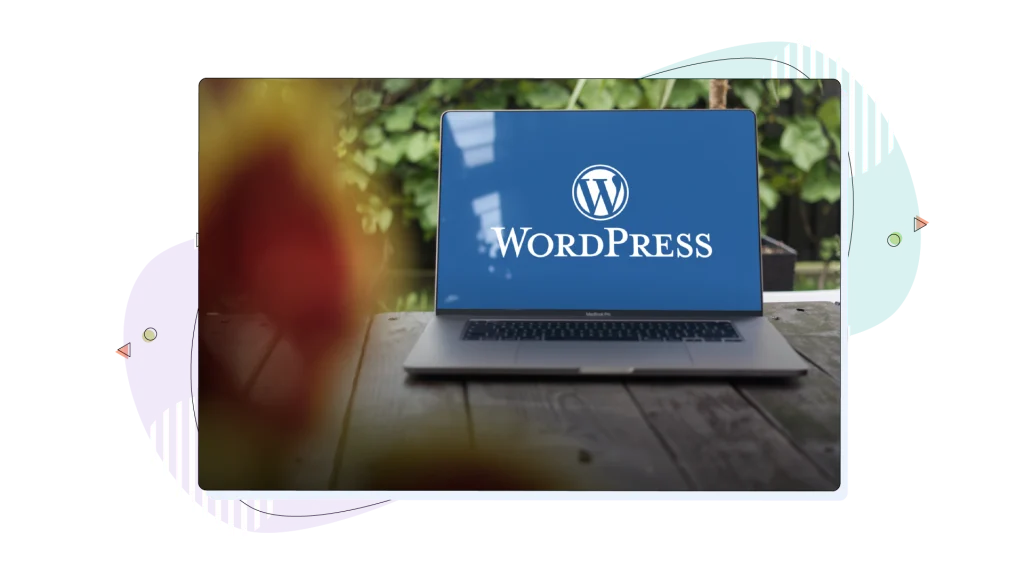 WordPress on a laptop.