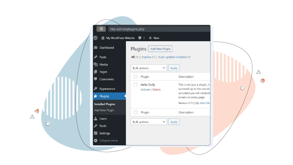 The WordPress Plugins page inside Playground.