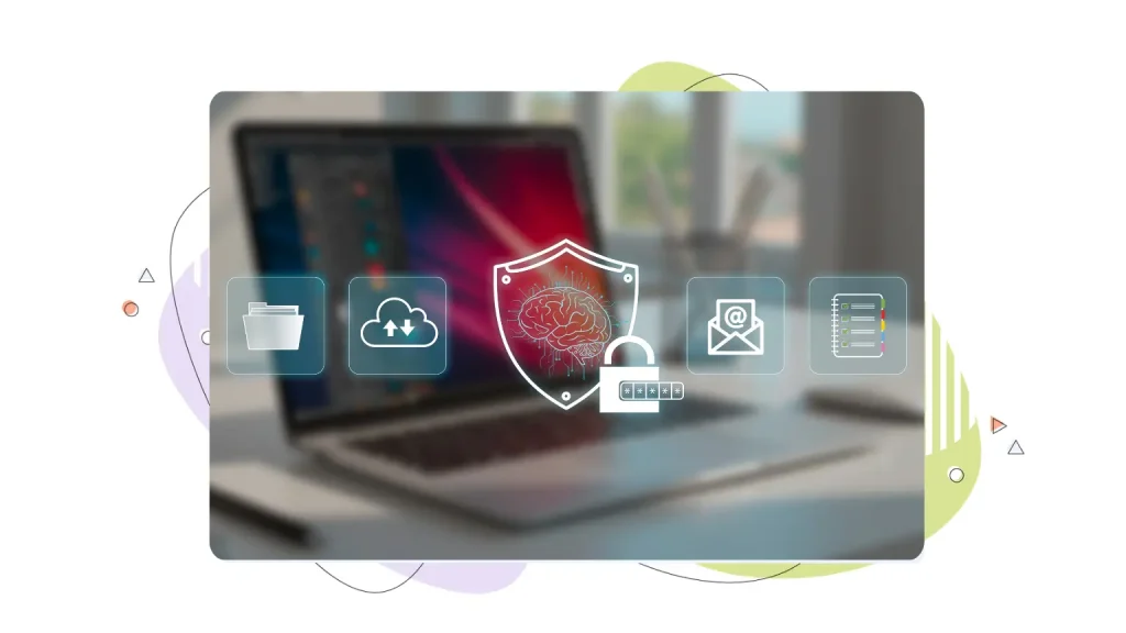 Security symbol on a computer