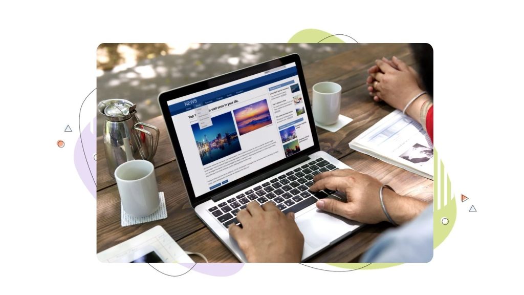 A person looking at their website for duplicate content.
