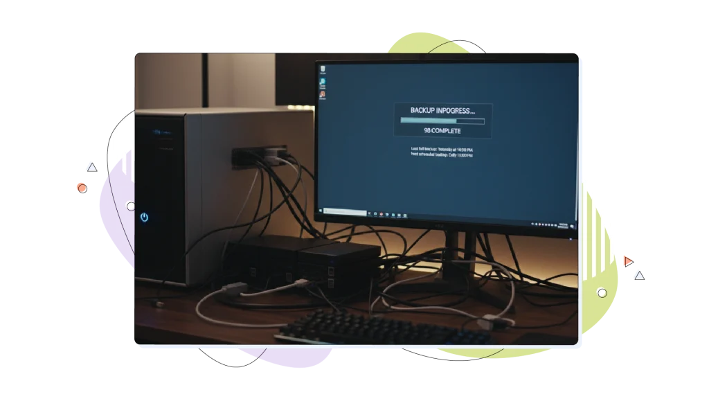 Computer loading screen.