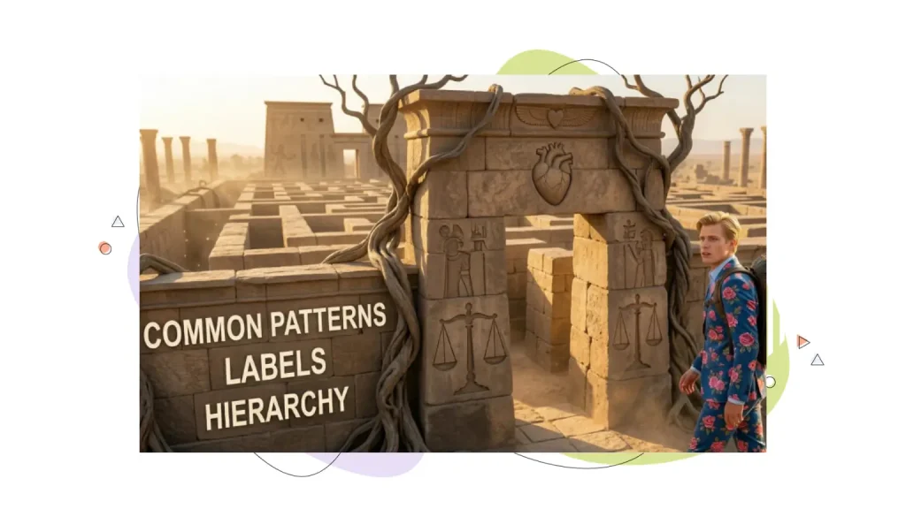 A young man preparing to enter a large stone maze, representing exploration within a responsive website platform.