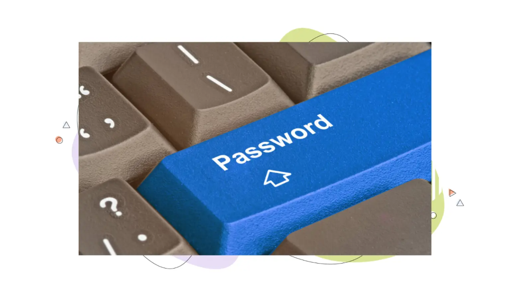 Close‑up of a computer keyboard with a blue Password key, highlighting how weak logins can lead to serious data breach consequences for businesses.
