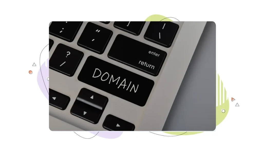 Keyboard with a domain button