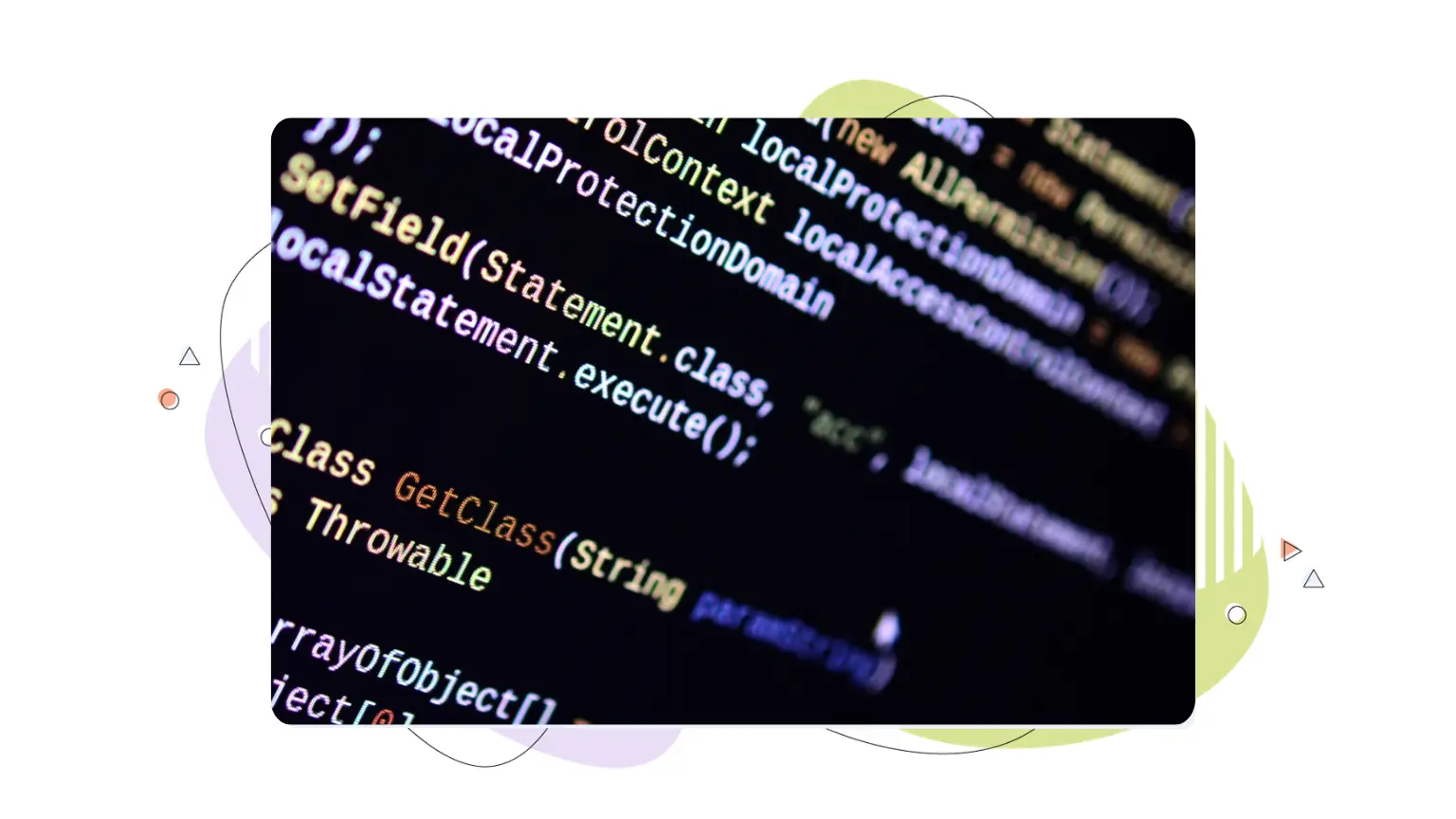 Close-up of programming code displayed on a computer screen, representing rules for AI crawlers and robots.txt.