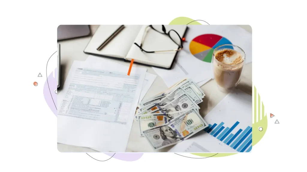 Financial documents on a table