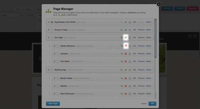 How to create subpages