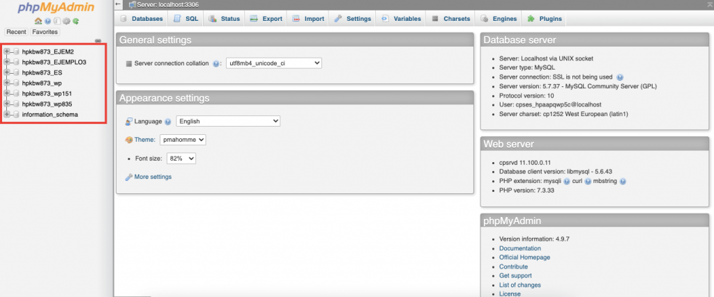 click-name-of-database