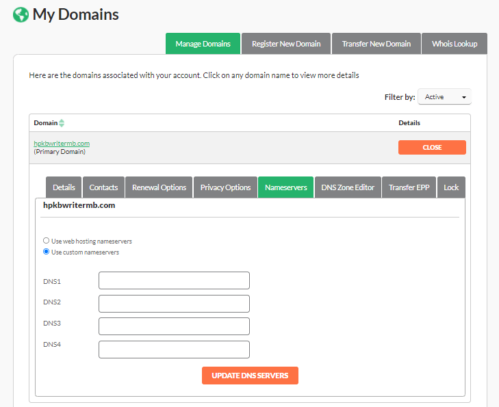 How to set your addon domain