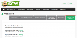 Comment mettre à jour les questions de sécurité de votre tableau de bord 1