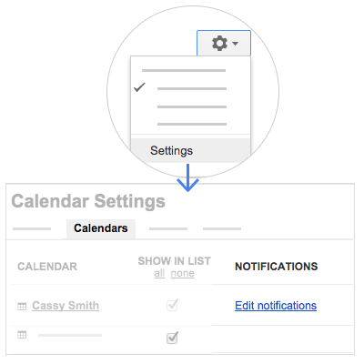 google calendar change default event settings