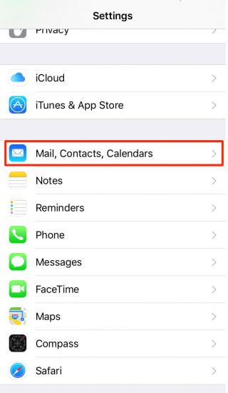 2 - mail contacts calendars