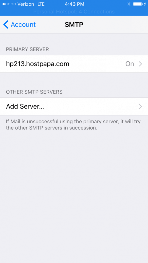 Fixing the “Cannot verify server identity” notice in iOS Mail App